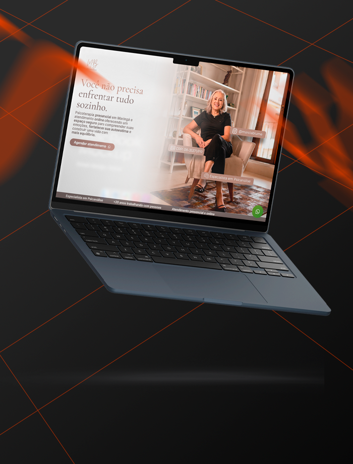 Landing page profissional desenvolvida para M&aacute;rcia Blume Psicologia